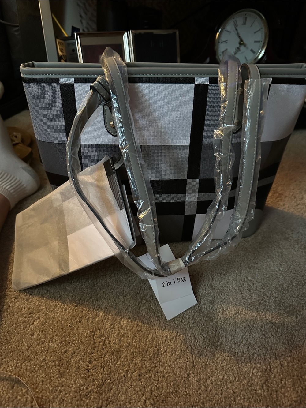 Tote bag with small pouch